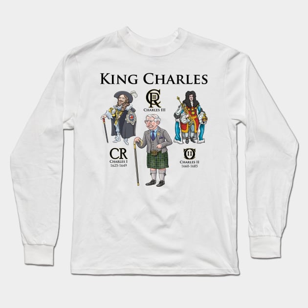 The Kings Charles Long Sleeve T-Shirt by Mackaycartoons